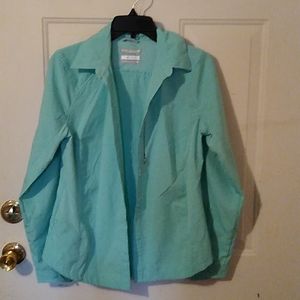 Columbia Light Teal Button-Front Women's Shirt Jacket